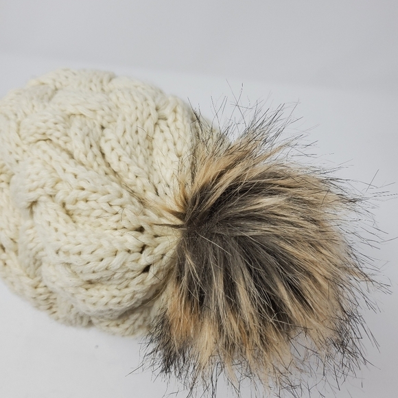 NFL APPAREL ARIZONA CARDINALS FOOTBALL CREAM KNITWEAR POM POM BEANIE WOMEN OS - Picture 8 of 12